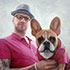 Portrait from photo sample #234 man and his dog
