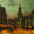 Oil painting reproduction #285 Blackman Street London 1885 by John Atkinson Grimshaw
